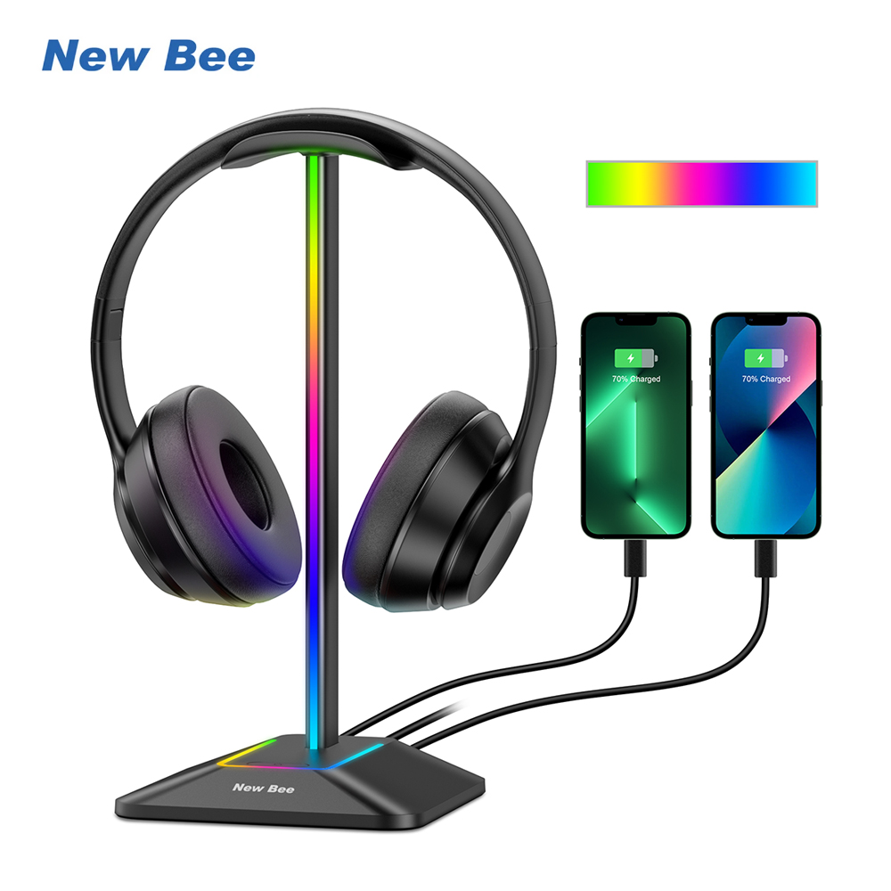 Esports Gaming Headphones - New Bee Z8 RGB Headphones Stand