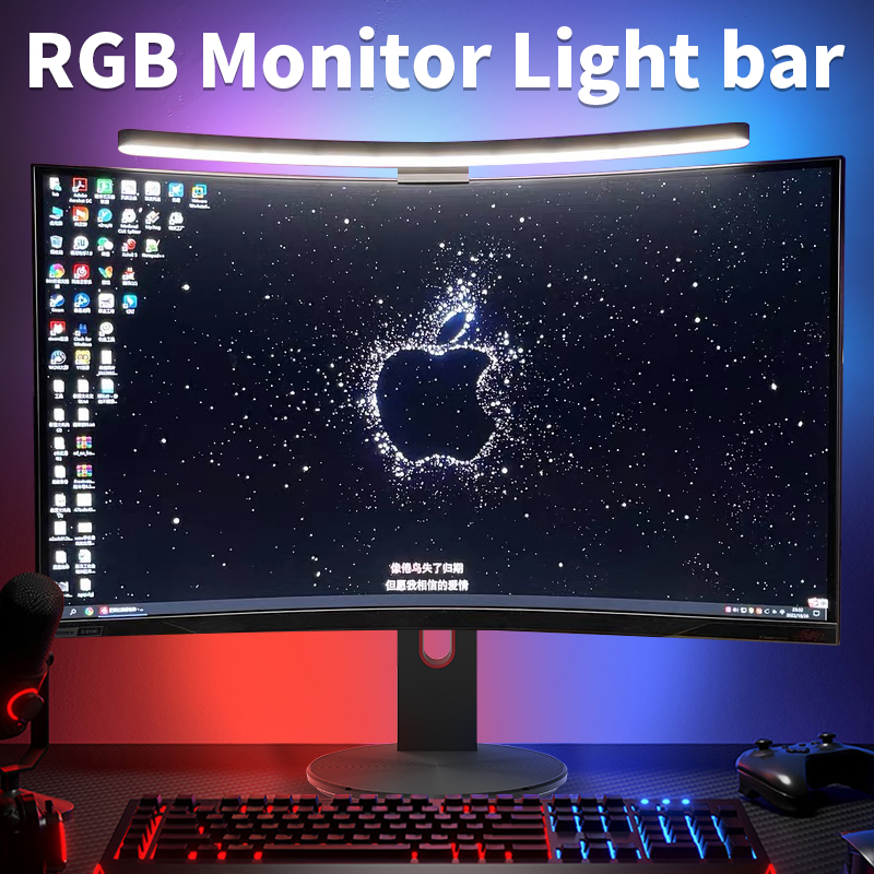 Gaming Monitor Curved - Curved LED Monitor Light Bar Rgb