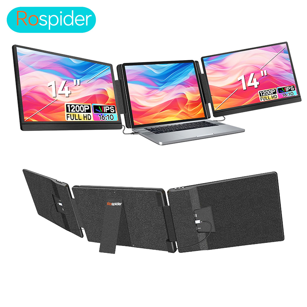 Gaming Monitor Curved - Rospider 14 to 16 Inch Dual
