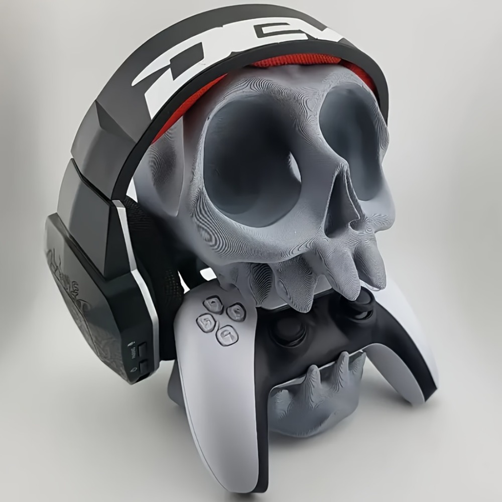 Esports Gaming Headphones - Skull Shaped Controller Stand Headphone Holder