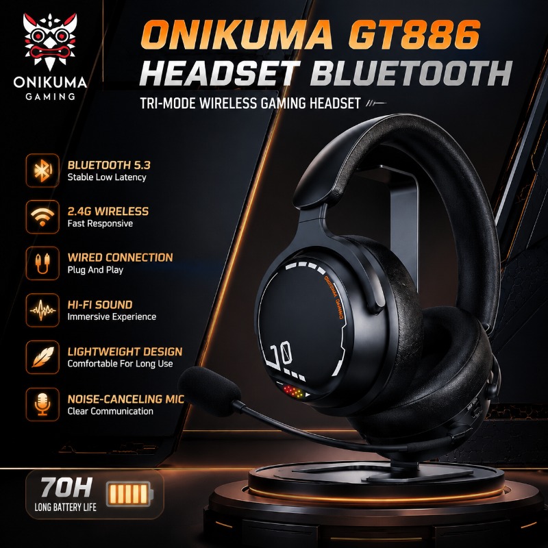 Esports Gaming Bar - ONIKUMA GT886 Gaming Headset Tri Mode