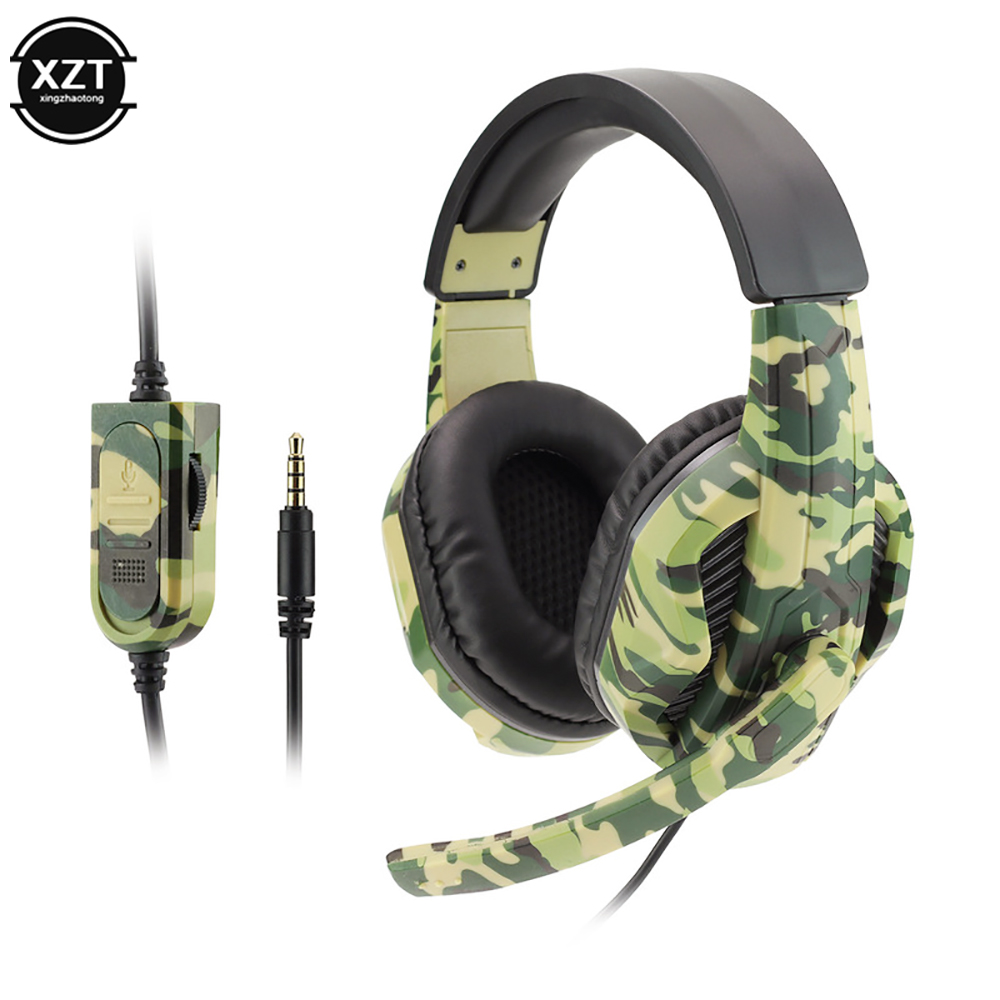 Esports Gaming Headphones - Camouflage Gaming Headset 3.5mm AUX Jack