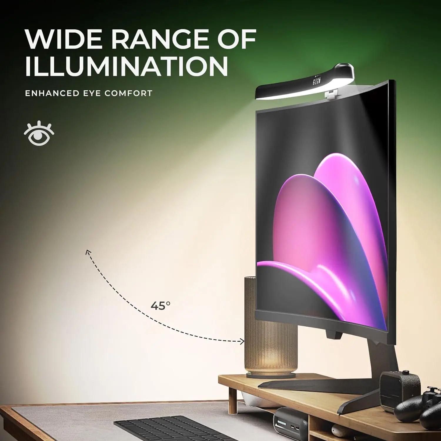 Monitor Light Bar Curved with  - Gaming Monitor Curved recension och pris