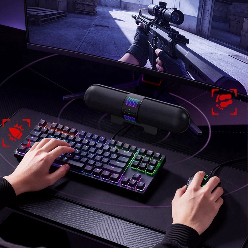 Super Sale RGB Gaming Sound Ba - Esports Gaming Bar recension och pris