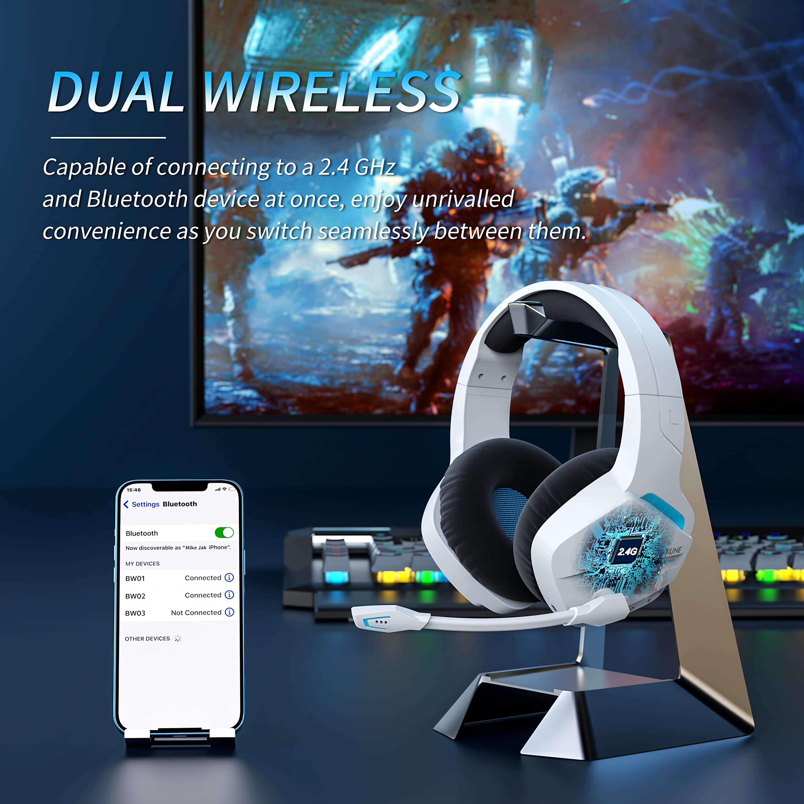 BINNUNE BW01 Gaming Headset wi - Esports Gaming Headphones recension och pris
