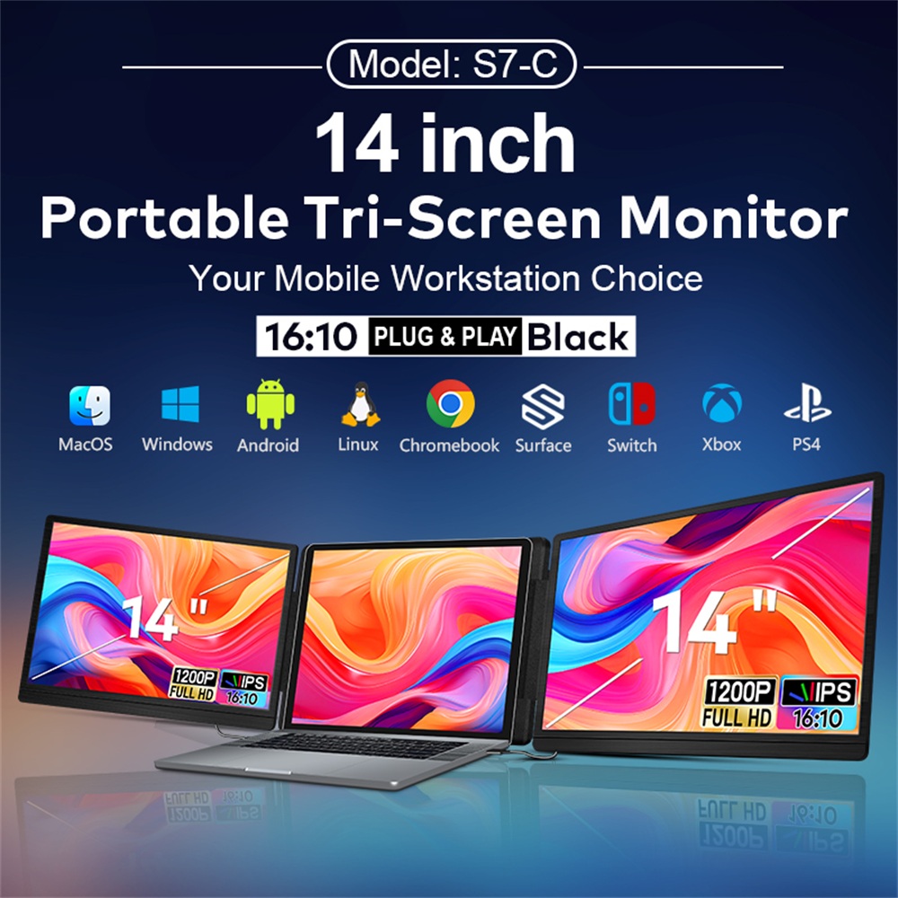 Rospider 14 to 16 Inch Dual Sc - Gaming Monitor Curved recension och pris