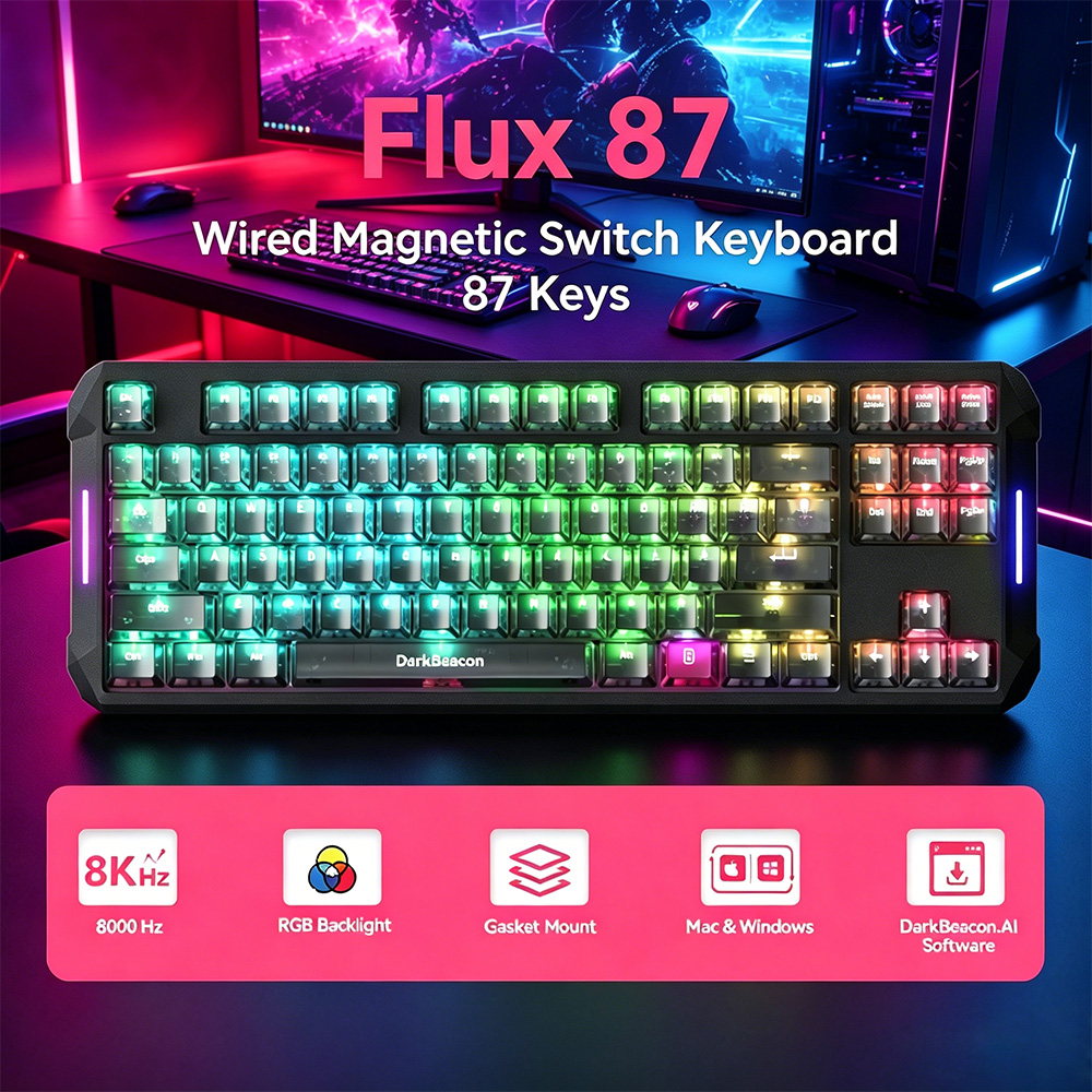 DarkBeacon Flux 87 Hall Effect - Esports Gaming Photo recension och pris