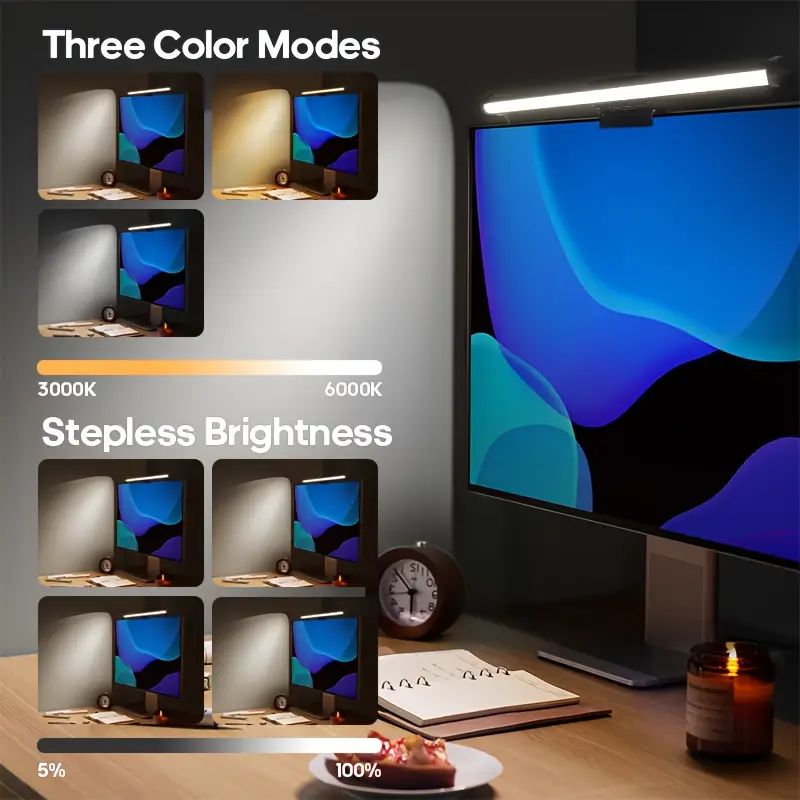 USB LED Desk Lamp Screen Hangi - Gaming Monitor Curved recension och pris