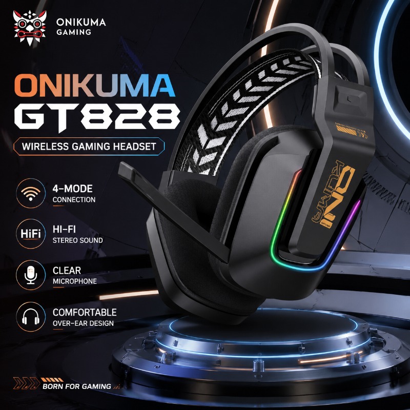 ONIKUMA GT828 Gaming Headset 4 - Esports Gaming Gear recension och pris