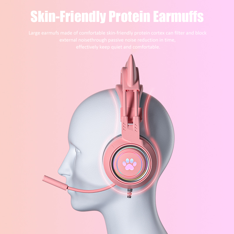 Cute Cat Ear Gaming Headphones - Esports Gaming Headphones recension och pris