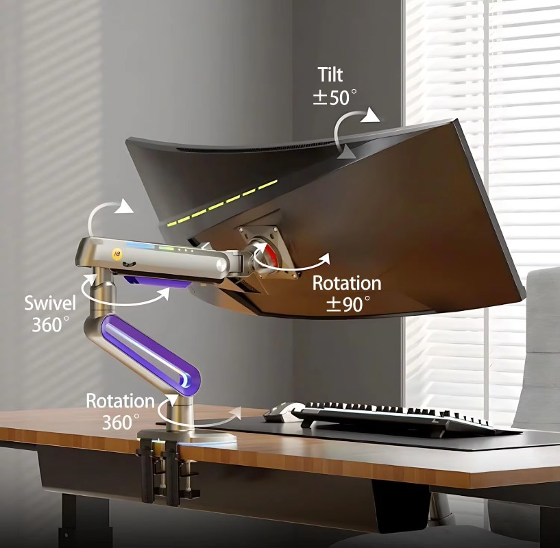 ERGONOMIC Gaming Monitor Arm f - Gaming Monitor Curved recension och pris