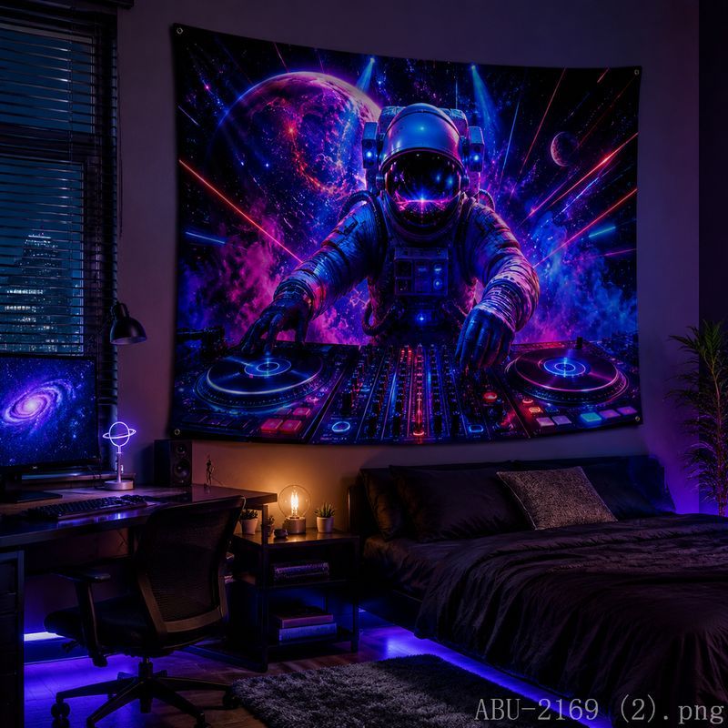 Space Astronaut Disc Tapestry  - Esports Gaming Bar recension och pris